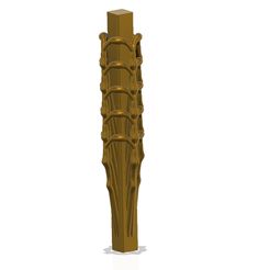 Columne-ballustrase-17 v1-01.jpg STL file custom-made baluster column pillar stairs handle "santa muerte style" column-ballustrade-17 3d-print cnc・3D printable design to download