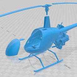 Helicopter-Robinson-R22-Red-1.jpg Helicopter Robinson R22 Red Printable
