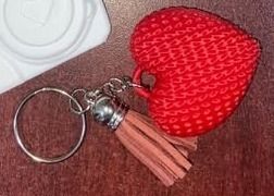 Woven heart keychain