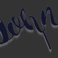 John-Cake-topper-flat.jpg Free STL file John - Keychain and Cake Topper・3D printing idea to download