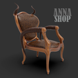 3.png 3D | STL | PRINT | MODEL | CHAIR FOR DOLL | BJD | ARMCHAIR | ROCOCO | INTERIOR | DOLL ROOM | OOAK | RESIN | COLLECTION