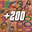 todo00.png 3D file All cookie cutter sets (+200 cookie cutters)・3D printable design to download
