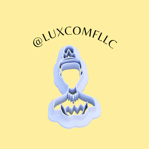 STL Digital Files for Polymer Clay Cutters | 3D Printable Cookie Cutters | DIY Craft Tools | Instant download | Earrings cutters "Tiana Princess Bust 35MM" 3D model