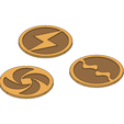 LTTP Medallions 1.PNG Bombos, Ether, and Quake Medallions and Coasters (LTTP)