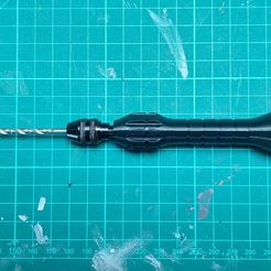 dril1.jpg STL-Datei Mini-Handbohrmaschine für Dremel 4486 Keyless Chuck・Modell zum Herunterladen und 3D-Drucken