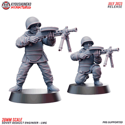 SCI_03_SOVIET_ASSAULT_ENGINEER_LMG.png STL file soviet assault engineer - LMG・3D printing model to download