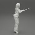 Girl-0009.jpg 3D file Woman farmer cutting tree with big scissors・3D print model to download