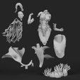 Part3-Camera.png Sci-FI Mermaid - 3D print ready - 3D print model