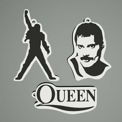 Queen.jpg Queen Freddie Mercury Keychain