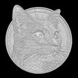 1.jpg Cat Portrait Relief Medallion Sculpture