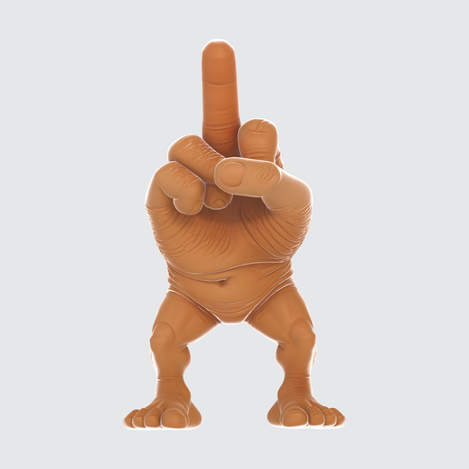 Mutant Hand Monster – Creepy Middle Finger Figurine・ 3D File for 3D ...