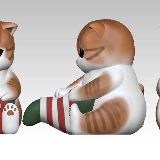 Christmas Kitty stocking 3D model