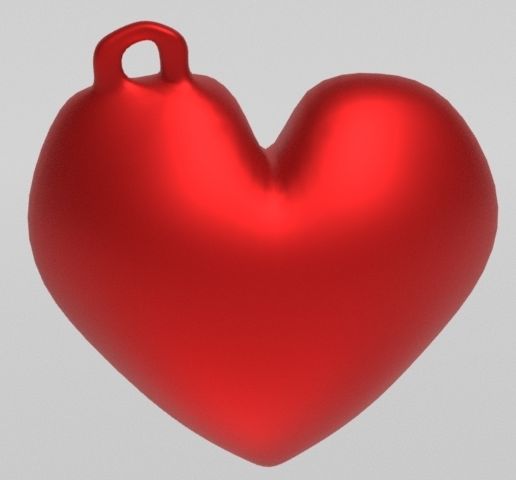 Llavero de corazon - 3D model önizlemesi