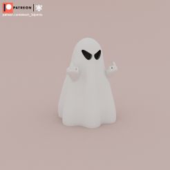 001.jpg Archivo STL ESPECIAL DE HALLOWEEN LINDO FANTASMA ENOJADO・Plan para descargar y imprimir en 3D