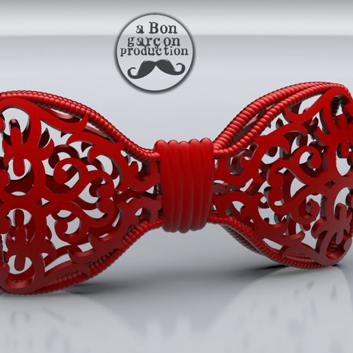 Bon_Garcon_BowTie-V2-01.jpg Archivo STL gratis Fancy Bow Tie Versión 2.0・Modelo de impresión 3D para descargar, BonGarcon