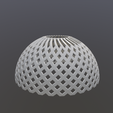 03.png Decorative Lattice Lampshade – Geometric Dome Light Shade 3D Model for an E27 base
