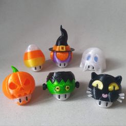 halloween_party.jpg 3D file Super Mario mushroom Halloween bundle・3D printable model to download