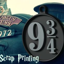 AndenC2.jpg Free STL file Harry Potter's Platform 9 3/4 Charm!・3D printing design to download, ScrapPrinting