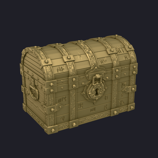 Ornate Treasure Chest – Detailed Pirate Hoard Box - NO SUPPORTS NEEDED