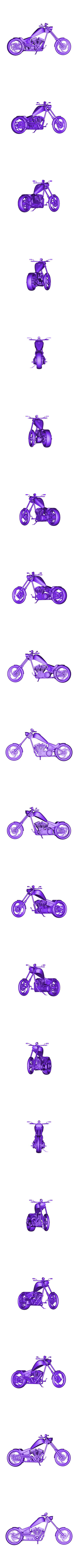 chopper_reduziert2.stl Harley Chopper Motorcycle