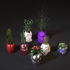 20007.jpg 3D file Marvel heroes planters・3D printing design to download