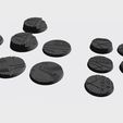 all-bases.jpg Scifi Egyptian Round Bases 32mm and 40mm