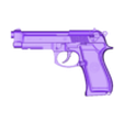 m9.stl Beretta M9 Real Size 3d Gun Mold