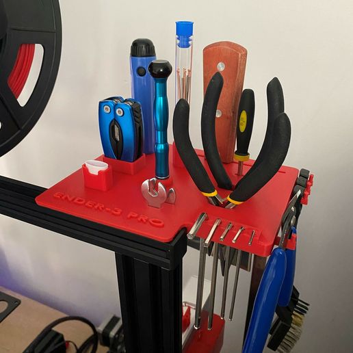 Free STL file Ender 3 and 3 Pro tool holder・3D printing template to