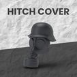 Hitch-cover-post-1.jpg German helmet and gas mask trailer hitch cover