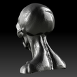 organic-monster-bust-render.png 逼真的外星人胸像 STL - 外星人科幻生物 3D 打印模型