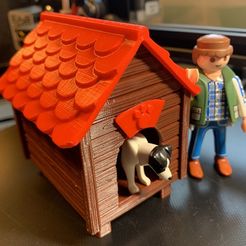 IMG_9700.jpg 3D file Niche / doghouse compatible Playmobil・3D printer design to download, Marcouillou