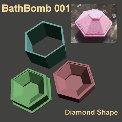 Bath Bomb001 - Diamond - by SPARX - 3D model önizlemesi
