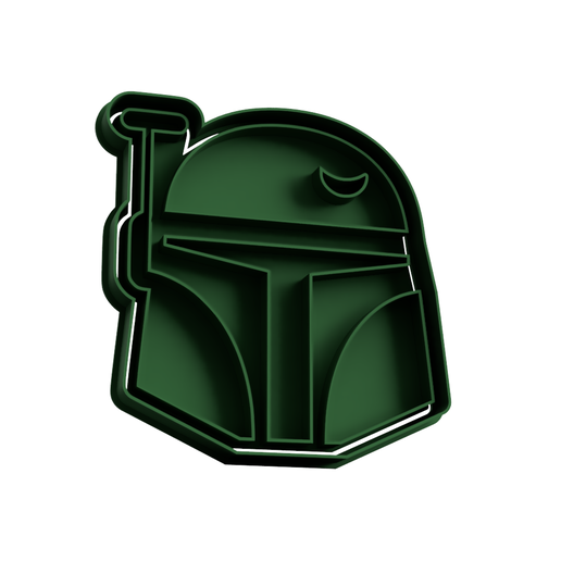 boba fett cookie cutter cutting face 3D model