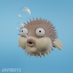 poof_render_v2_edited.png Fichier STL Blowfish・Objet imprimable en 3D à télécharger
