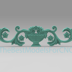 Vase-of-Scattered-Flowers.png 3D Model STL File for CNC Router Laser & 3D Printer Vase of Scattered Flowers