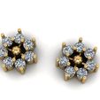 1.jpg 3D file Flower Diamond Earring E 19・3D printing design to download