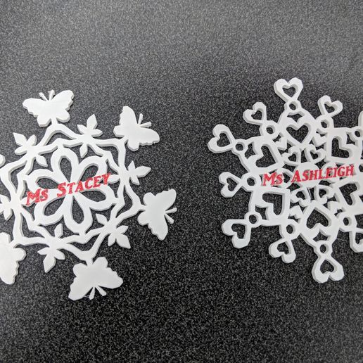 Snowflake decorations