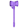 S0096-hammer_ head_flame.stl Armes du Minotaure 2H (échelle 1/18)