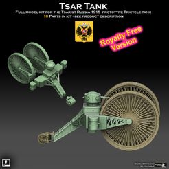 tsar-tank-full-kit-insta-promo-royfree.jpg 3D file Tsar Tank Royalty Free Version・3D print model to download