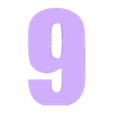 TAPA 9.stl PACK LED NUMBERS FROM 0 TO 9 - SIGN - POSTER