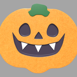 Pumpkin_Candy_02_Render_01.png Fichier STL Biscuits à la citrouille et aux bonbons d'Halloween // Design 02・Objet imprimable en 3D à télécharger