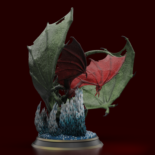 renders.bip.5696.png Caraxes vs Vhagar - House of the Dragons - Battle over the Eye of the Gods