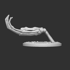 1.jpg STL file Card Holder, Skeleton Hand, Tattoo・3D printer model to download