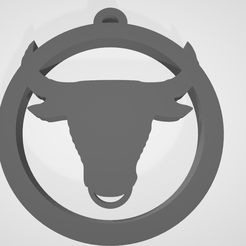 tyr.png STL file Zodiac sign keychain Taurus・3D printable design to download