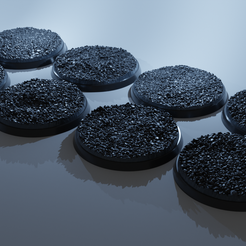 ovw.png Fichier STL 8x 60mm base avec sol en gravier (+toppers)・Design pour imprimante 3D à télécharger