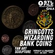 1.png Gringotts Wizarding Bank coins (Galleon, Sickle, and Knut)