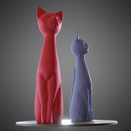 05.png Download STL file Cat cartoon style • 3D printer template, Vincent6m