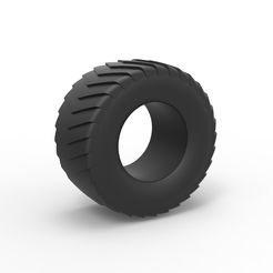 1.jpg Télécharger fichier Pneu de camion de traction miniature Échelle 1 à 10 • Objet pour imprimante 3D, CosplayItemsRock