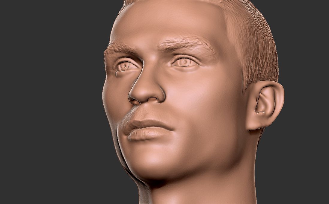 17.jpg Download OBJ file Cristiano Ronaldo Manchester United bust for 3D printing • Design to 3D print, PrintedReality