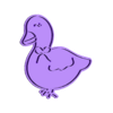 Pato 80mm_e.stl Duck 80mm cookie cutter